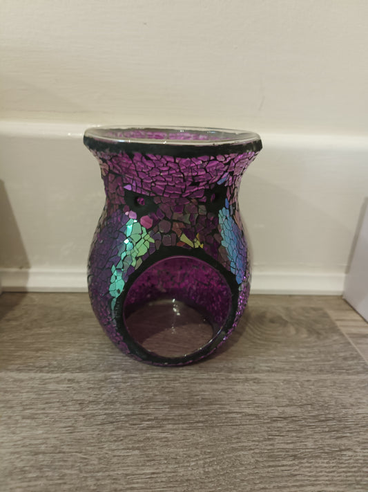 Purple tea light burner